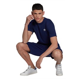 Camiseta Adidas Adicolor Essentials Trefoil Azul/Branca