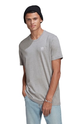 Camiseta Adidas Adicolor Essentials Trefoil Cinza/Branca