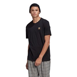 Camiseta Adidas Adicolor Essentials Trefoil Preta/Dourada