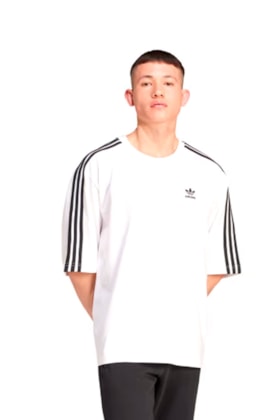 Camiseta Adidas Adicolor Oversized Branco/Preto