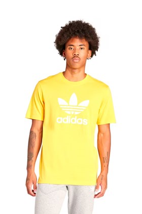 Camiseta Adidas Adicolor Trefoil Amarelo