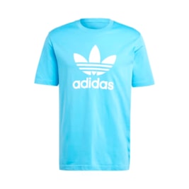 Camiseta Adidas Adicolor Trefoil Azul/Branco