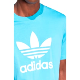 Camiseta Adidas Adicolor Trefoil Azul/Branco