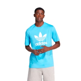 Camiseta Adidas Adicolor Trefoil Azul/Branco