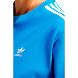 Camiseta Adidas Baby Look 3-Stripes Azul