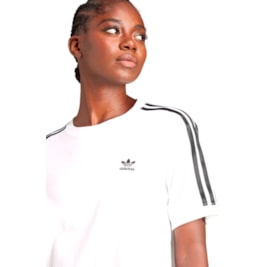 Camiseta Adidas Baby Look 3-stripes Branco