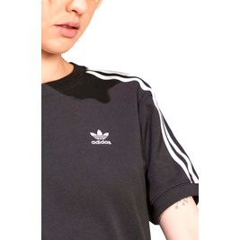 Camiseta Adidas Baby Look 3-stripes Preto