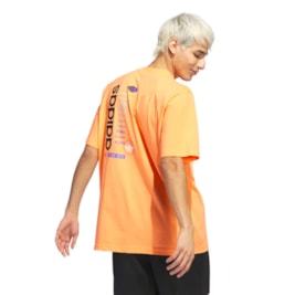 Camiseta Adidas Basketball Streetball Graphic Laranja/Preto