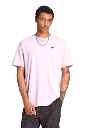 Camiseta Adidas Boxy Adicolor Classics Back+Front Trefoil Rosa/Preto