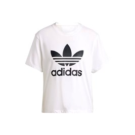 Camiseta Adidas Boxy Adicolor Trefoil Branco