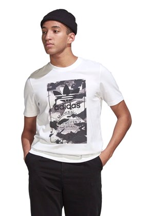 Camiseta Adidas Camuflada Gráfica Branco