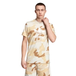 Camiseta ADIDAS Camuflagem Trefol Bege/Marrom