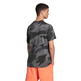 Camiseta ADIDAS Camuflagem Trefol Preto/Cinza