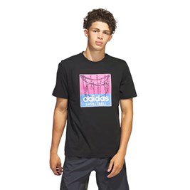 Camiseta Adidas Chain Net Basketball Preto