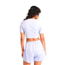 Camiseta Adidas Cropped 3-stripes Lilás