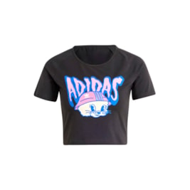 Camiseta Adidas Cropped Graphic Baby Preto