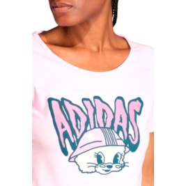 Camiseta Adidas Cropped Graphic Baby Rosa