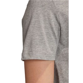 Camiseta Adidas Cropped Trefoil Essentials Cinza