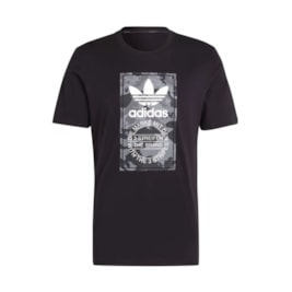 Camiseta Adidas Estampada Camo Tongue Label Preto