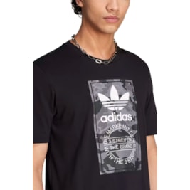 Camiseta Adidas Estampada Camo Tongue Label Preto