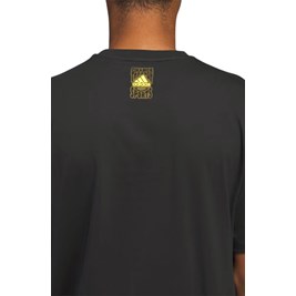 Camiseta Adidas Estampada Change Through Sports Preto/Amarelo
