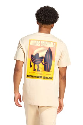 Camiseta Adidas Estampada Planet Bege
