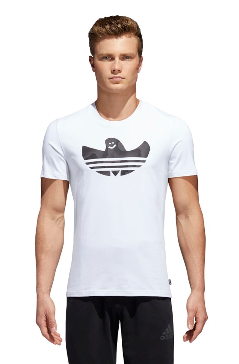 Camiseta adidas originals trefoil hot sale branca