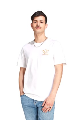 Camiseta Adidas Graphics Fire Trefoil Branco