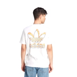 Camiseta Adidas Graphics Fire Trefoil Branco