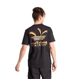 Camiseta Adidas Graphics Fire Trefoil Preto