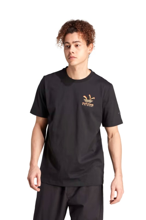 Camiseta Adidas Graphics Fire Trefoil Preto