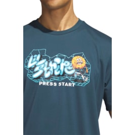 Camiseta Adidas Lil' Stripe Metaverse Gaming Azul Marinho