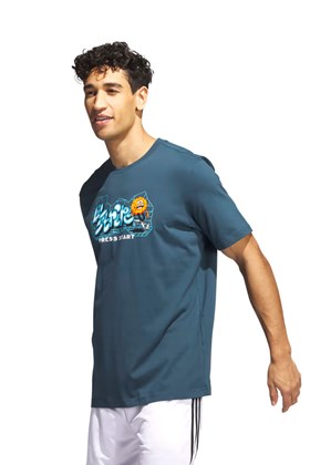 Camiseta Adidas Lil' Stripe Metaverse Gaming Azul Marinho