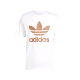 Camiseta Adidas Monograma Classic Branco/Marrom