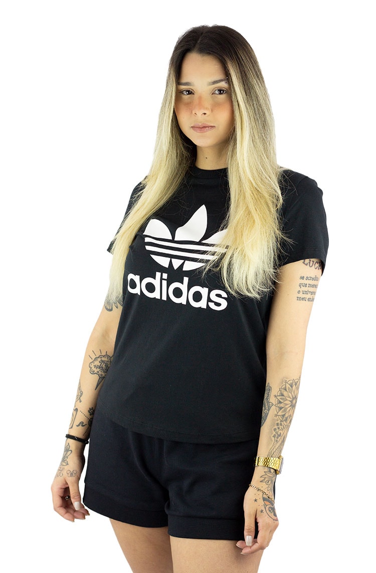 Camiseta adidas originals preta hotsell