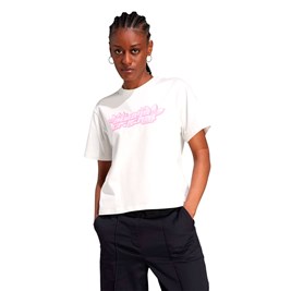 Camiseta Adidas Regular Graphic Branco/Rosa