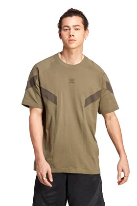 Camiseta Adidas Rekive Verde Escuro/Marrom