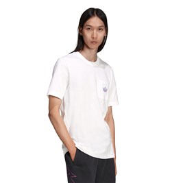 Camiseta Adidas Sprt Pocket Branco/Roxo