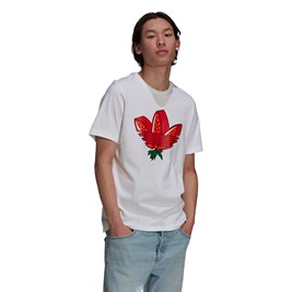 Camiseta Adidas Strawberry Trefoil Branca/Vermelha