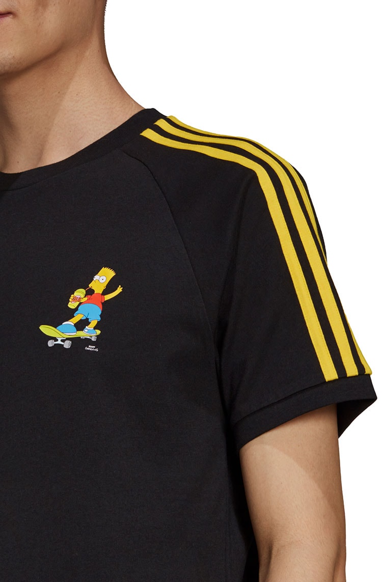 camiseta adidas 3 stripes amarela