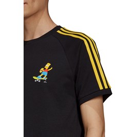 Camiseta Adidas The Simpsons 3-Stripes Preta/Amarela