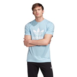 Camiseta Adidas Trefoil  Azul/Ceu