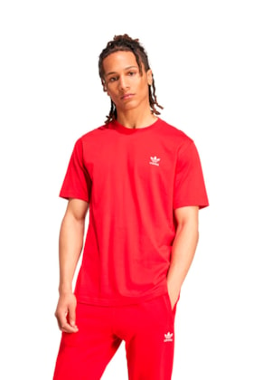 Camiseta Adidas Trefoil Essentials Vermelha