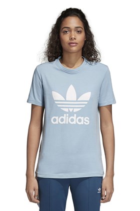 Camiseta Adidas Trefoil Feminina Azul