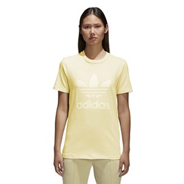 Camiseta Adidas Trefoil Feminino Amarela