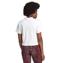 Camiseta Adidas Trefoil Logo Branco/Leopardo