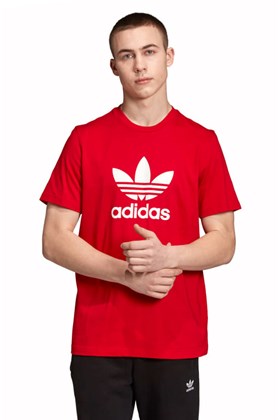 Camiseta ADIDAS Trefoil Vermelha/Branca