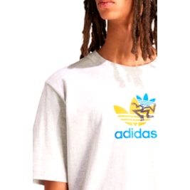 Camiseta Adidas Treino Manga Curta Cinza Claro