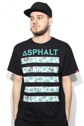 Camiseta Asphalt Yacht Club x Snoop Dogg Royal Kush Print Preta