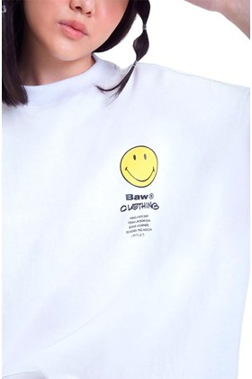 Camiseta Baw x Smiley Nice Day Branco